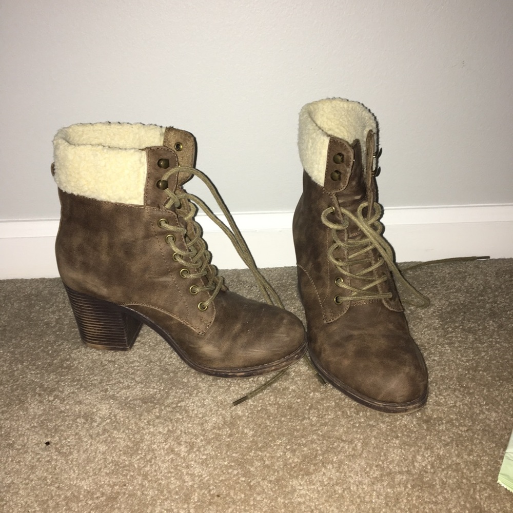 Heeled Winter Fur Boots